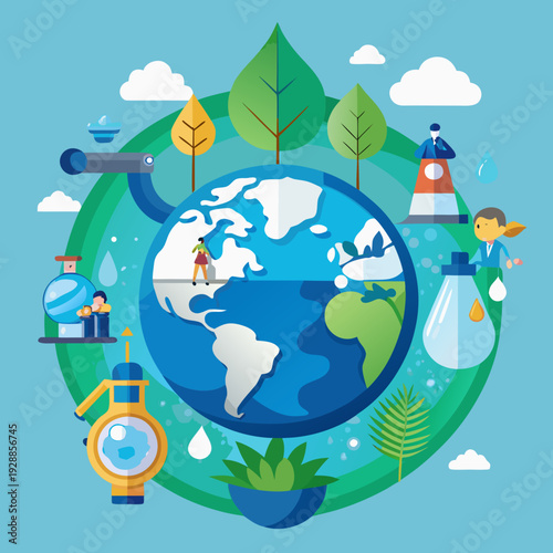 world water day vector