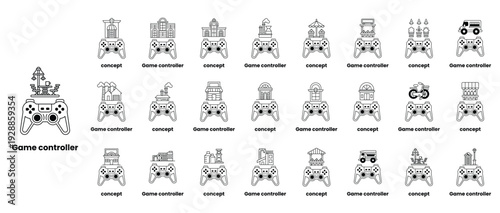 A collection of video game controllers