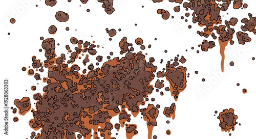 Coffee beans scattered on for food and beverage design