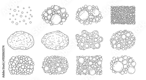 Collection of abstract molecular structures and chemical diagrams