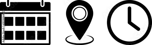 Modern icons for organization and planning tools