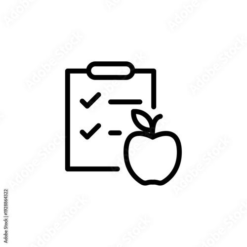 Nutrition and Diet, Healthy Food, and Detox Diet Vector Icons. Contains such Icons as Metabolism, Caunt Calories, Palm oil free, Zero trans fat, Probiotics, and more. Simple Outline icons collection.