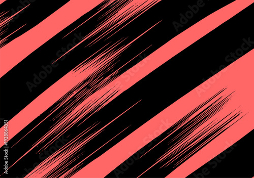 Abstract background with bold diagonal brush strokes in red and black colors. sport theme
