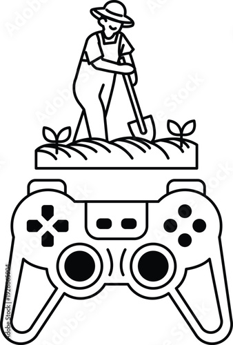 A man is digging a hole in the ground