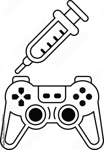 The syringe is labeled with the word "shot"