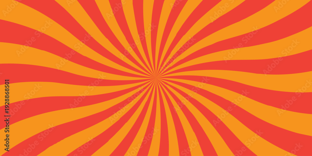 Obraz premium Abstract geometric orange and red shine retro sunbeam ray sum light sunburst sunlight texture design wallpaper.