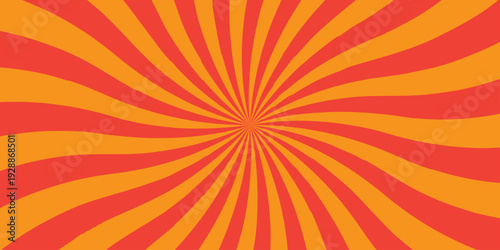 Abstract geometric orange and red  shine retro sunbeam ray sum light sunburst sunlight texture design wallpaper.