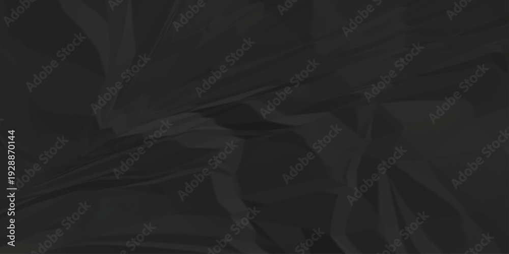 Obraz premium Abstract black parchment wrapping crumpled paper texture. creased page wrinkle retro rough distressed damage paper texture background.