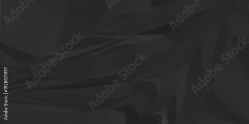 Abstract black parchment wrapping crumpled paper texture. creased page wrinkle retro rough distressed damage paper texture background.