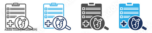 medical diagnosis icon set multiple concept