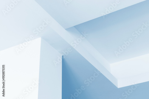 Wallpaper Mural A calm light blue abstract interior corner with sharp angles and soft illumination, A minimalist, serene backdrop suitable for architecture, product, or lifestyle photography Torontodigital.ca