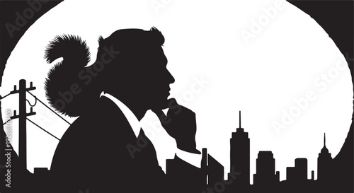 Profile icon. Avatar icons set. Male and female head silhouettes. Vector