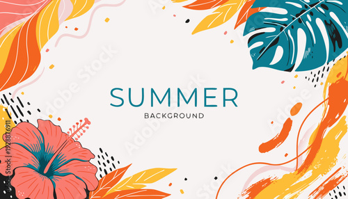 Gemini said

Abstract grunge floral background illustration with a colorful autumn leaf pattern and a decorative orange swirl border design featuring copy space for a nature banner or card element