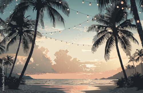 Gemini said

A beautiful tropical sunset over a Hawaiian beach features silhouettes of palm trees against a summer sky reflecting on the paradise island coast at dusk