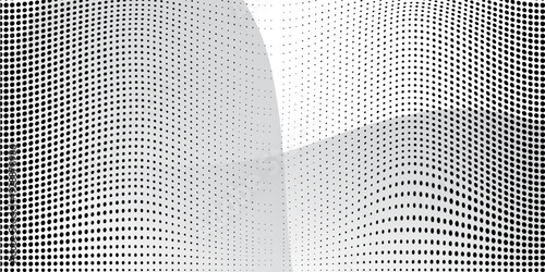 Abstract halftone wave dotted background. Halftone twisted grunge pattern, dot, circle.  Vector modern optical halftone pop art texture for poster, business card, cover, label mock-up, sticker layout