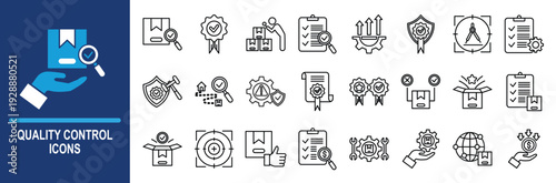 quality control icons set