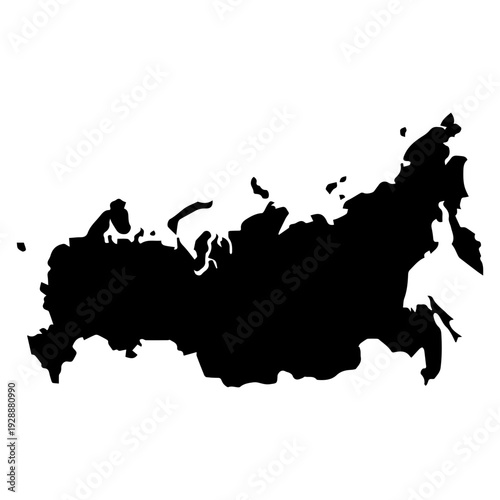 Russia Map Silhouette