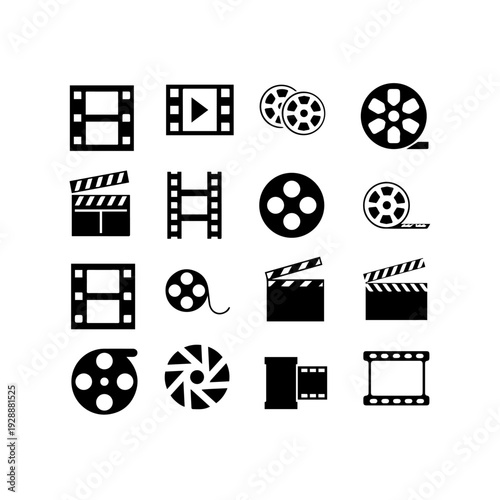 Camera Film Icon Sheet