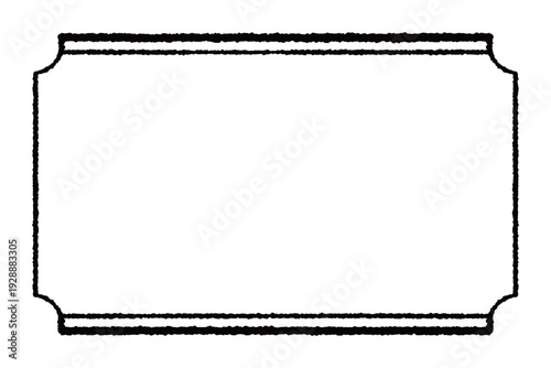フリーハンドの囲み枠・黒・装飾素材