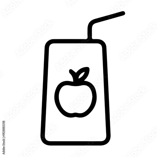 Apple Juice Box Icon