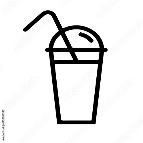 Cold Drink Cup with Straw