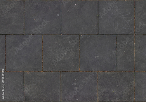 Wallpaper Mural Dark stone tiles laid in a rectangular pattern on outdoor ground Torontodigital.ca
