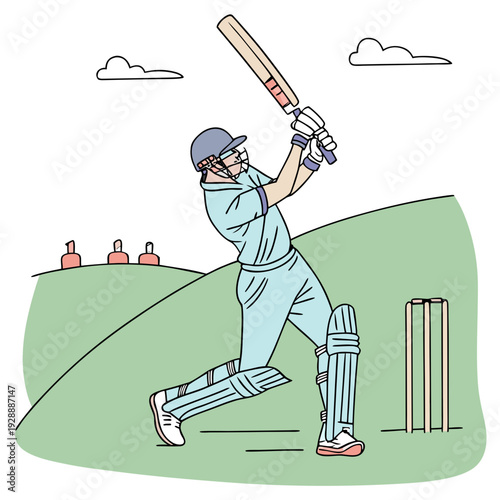 Indian cricketer plays cover drive shot