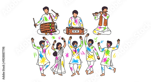 Joyful Holi Celebrations With Music and Dance