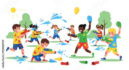 Sunny Park Water Fight With Pichkaris