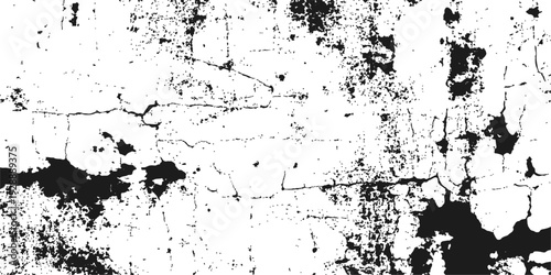 An abstract grunge background with a grunge effect features a vintage ink texture composed of dirty paint splatters, black spray stains, and artistic drop patterns for a decorative design