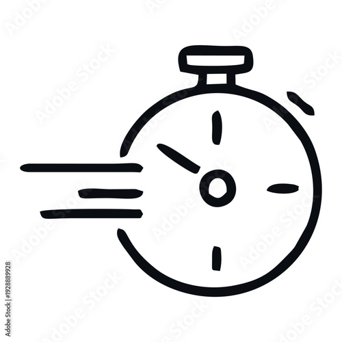 Clock Icon Logo Vector – Time Management Modern Minimal Watch Symbol Design