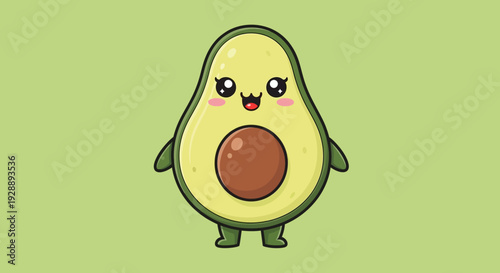 funny cartoon avocado