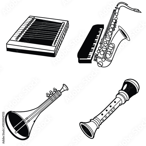 Violin, Cello, Tuba, and Erhu String Set