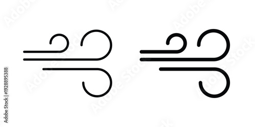 Clean Air icon. set of web icons on white background