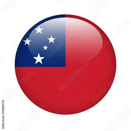 A spherical representation of the texas state flag isolated on transparent background