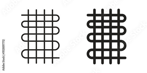 Condenser coil icon. set of web icons on white background