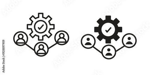 CRM icon. set of web icons on white background