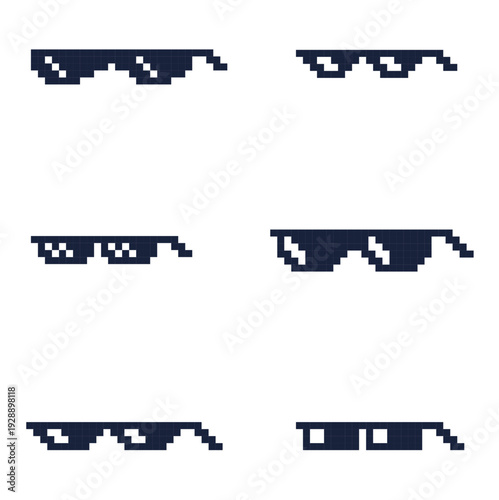 Óculos de sol thug life de pixel art