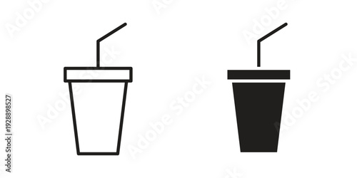 Drink icon. set of web icons on white background