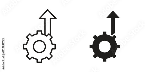 Efficiency icon. set of web icons on white background