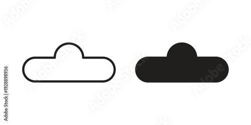 Euro hook icon. set of web icons on white background