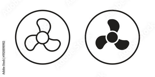 Fan icon. set of web icons on white background