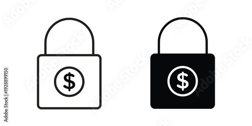 Fixed deposit icon. set of web icons on white background