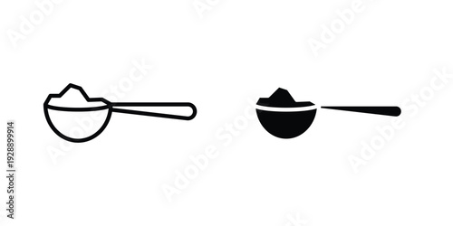 full spoon icon. set of web icons on white background