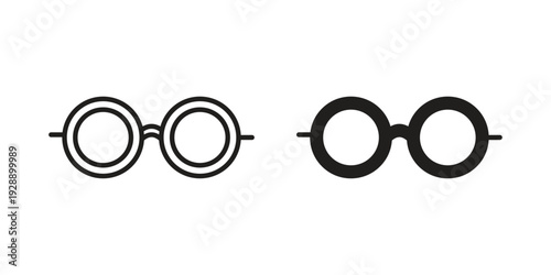 Glasses icon. set of web icons on white background