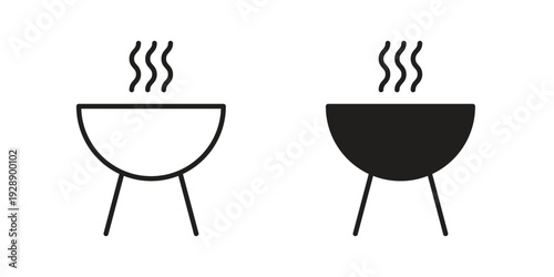 Grill icon. set of web icons on white background