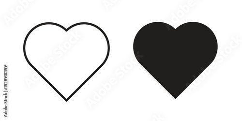 Heart icon. set of web icons on white background