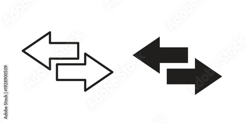 Import export icon. set of web icons on white background