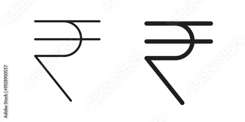 Indian rupee icon. set of web icons on white background