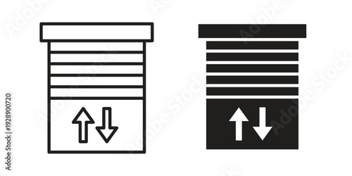 Jalousie icon. set of web icons on white background